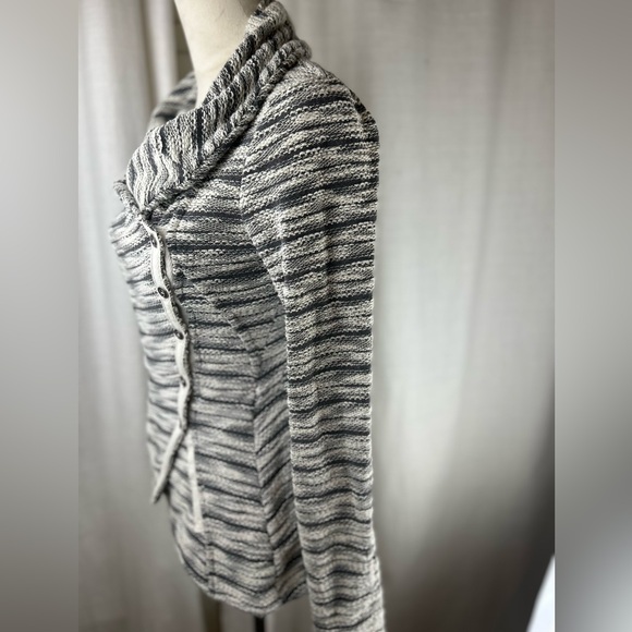 Anthropologie Saturday Sunday Black and White Cowl Neck Sweater - Picture 6 of 9